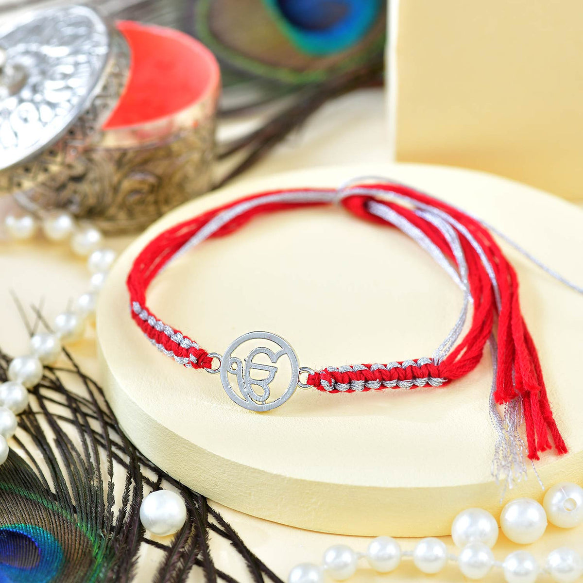 925 Sterling Silver Ek Onkar Thread Rakhi