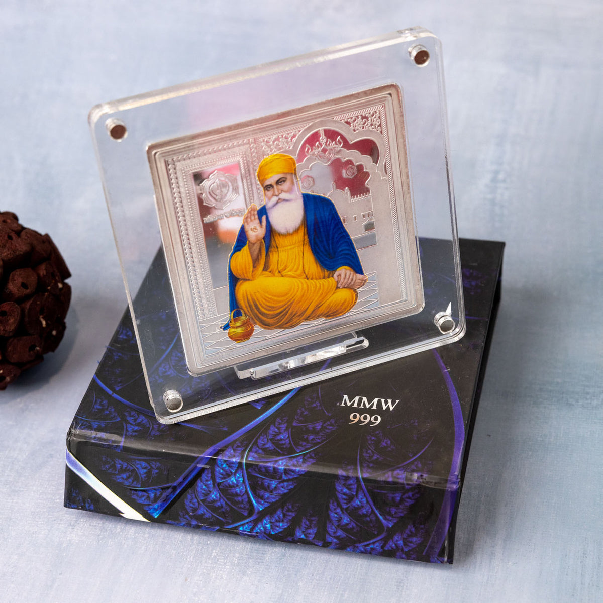 999 Silver Guru Nanak Diwali Gift Frame