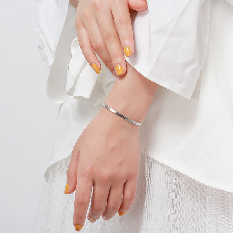 925 Sterling Silver Herringbone Link Bracelet